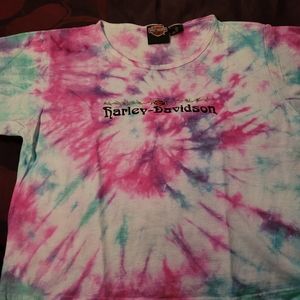 Harley Davidson Tye Dye Crop top